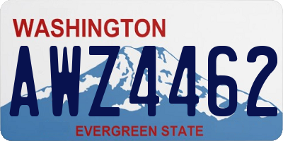 WA license plate AWZ4462