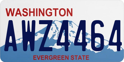 WA license plate AWZ4464