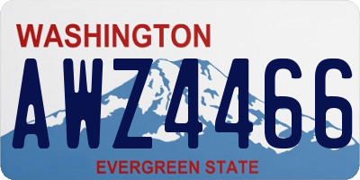 WA license plate AWZ4466