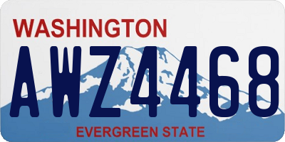 WA license plate AWZ4468