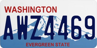 WA license plate AWZ4469