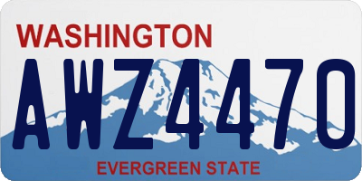 WA license plate AWZ4470