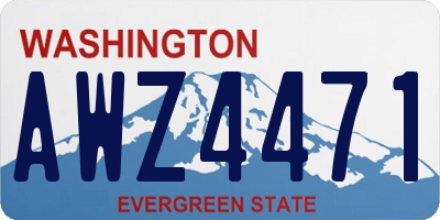 WA license plate AWZ4471