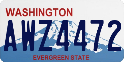 WA license plate AWZ4472