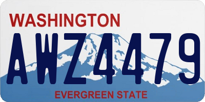 WA license plate AWZ4479