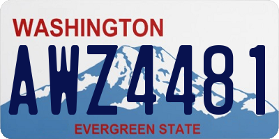 WA license plate AWZ4481