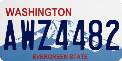 WA license plate AWZ4482