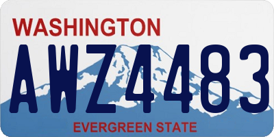 WA license plate AWZ4483