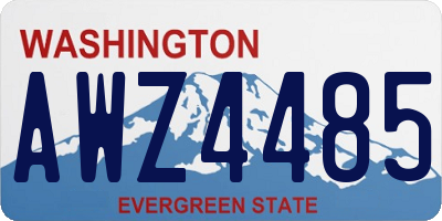 WA license plate AWZ4485
