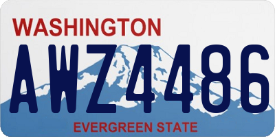 WA license plate AWZ4486