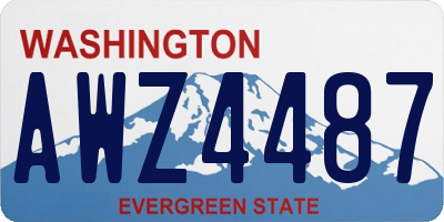 WA license plate AWZ4487