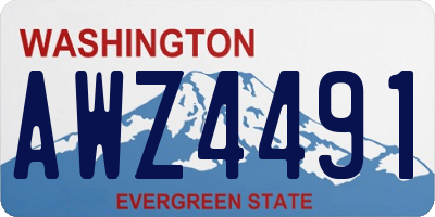 WA license plate AWZ4491