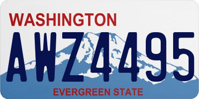 WA license plate AWZ4495