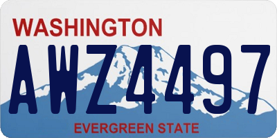 WA license plate AWZ4497