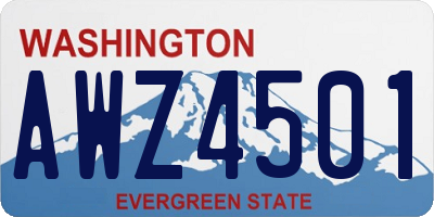 WA license plate AWZ4501