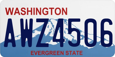 WA license plate AWZ4506