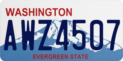 WA license plate AWZ4507