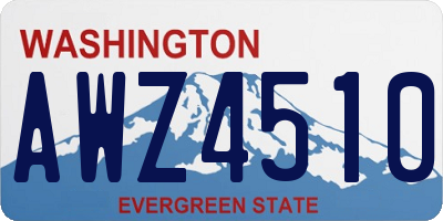 WA license plate AWZ4510