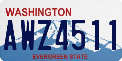 WA license plate AWZ4511