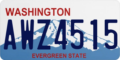 WA license plate AWZ4515