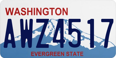 WA license plate AWZ4517