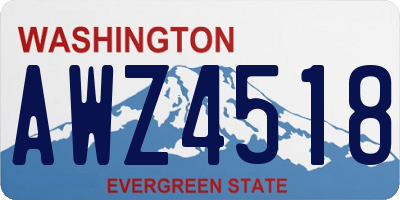 WA license plate AWZ4518
