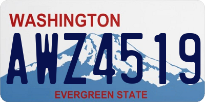 WA license plate AWZ4519