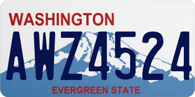 WA license plate AWZ4524