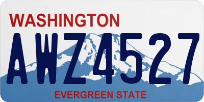 WA license plate AWZ4527