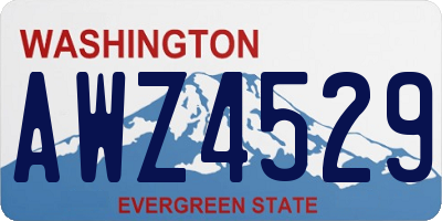 WA license plate AWZ4529