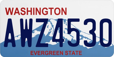 WA license plate AWZ4530