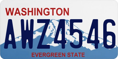 WA license plate AWZ4546