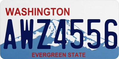 WA license plate AWZ4556