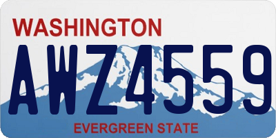 WA license plate AWZ4559