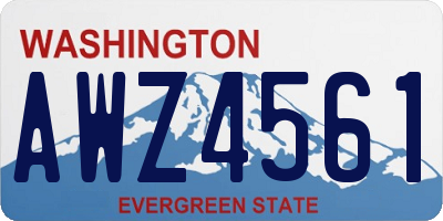 WA license plate AWZ4561