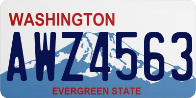 WA license plate AWZ4563