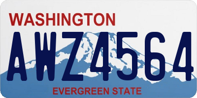WA license plate AWZ4564
