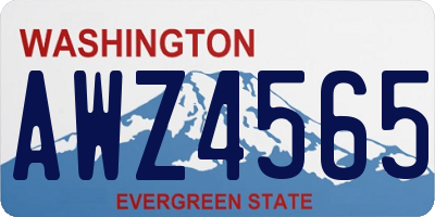 WA license plate AWZ4565