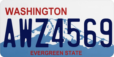 WA license plate AWZ4569
