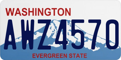 WA license plate AWZ4570
