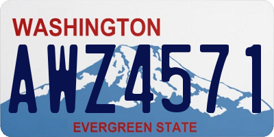 WA license plate AWZ4571