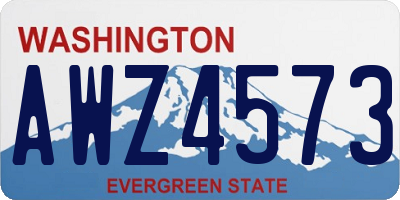 WA license plate AWZ4573