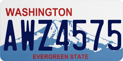 WA license plate AWZ4575