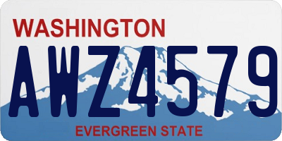 WA license plate AWZ4579