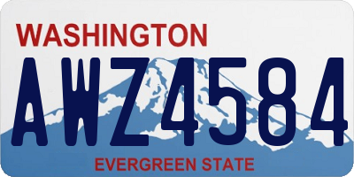 WA license plate AWZ4584