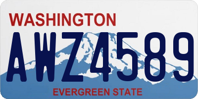 WA license plate AWZ4589