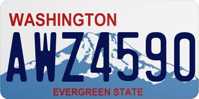 WA license plate AWZ4590