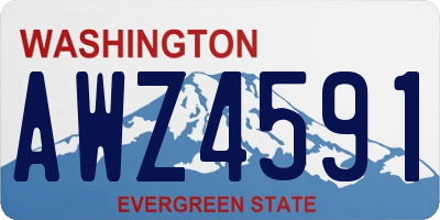 WA license plate AWZ4591