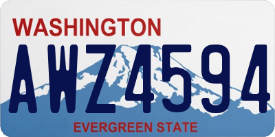 WA license plate AWZ4594