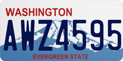 WA license plate AWZ4595